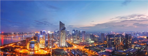 杭州錢江新城夜景